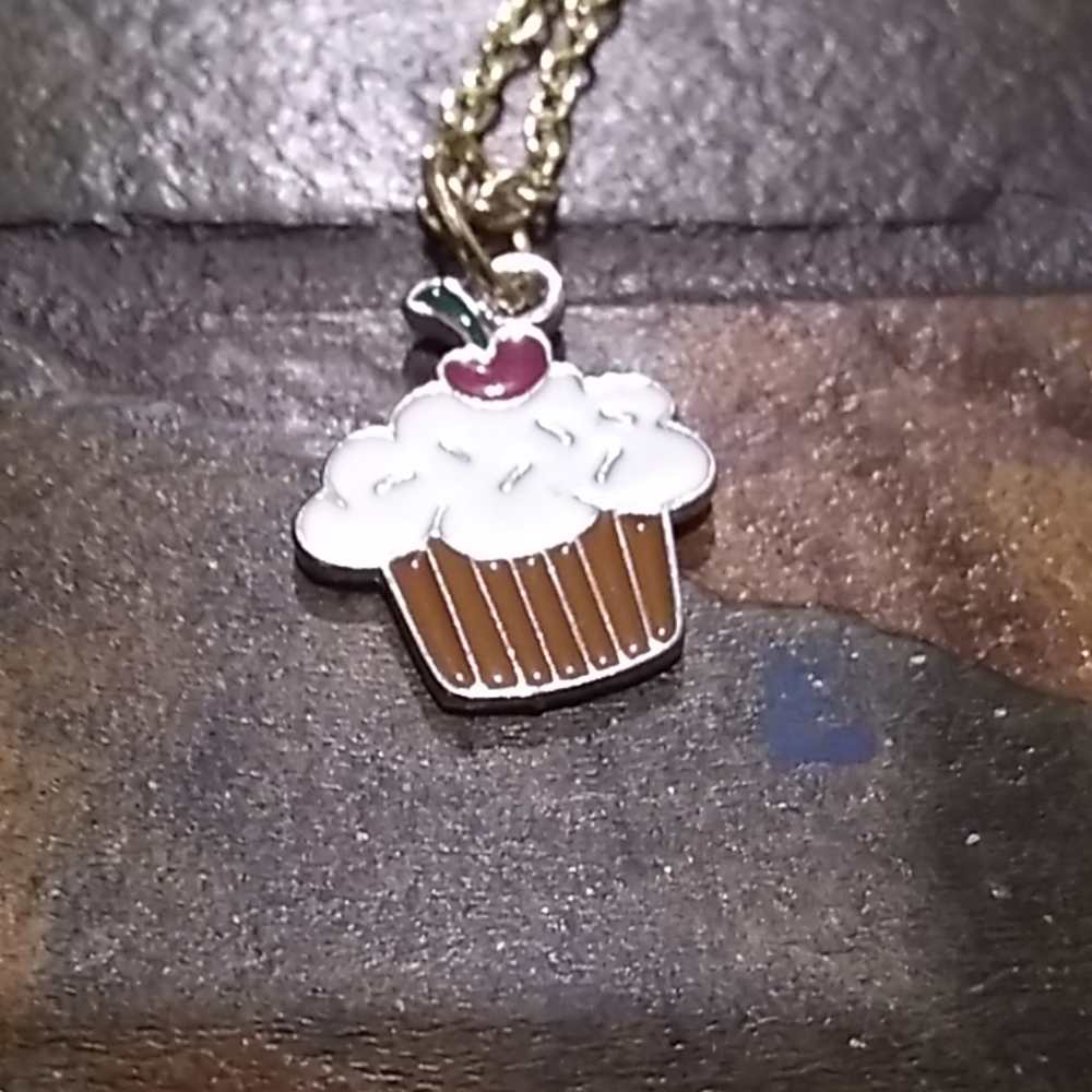 Handmade cupcake neckalace